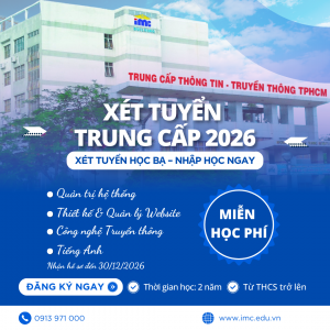 THÔNG BÁO TUYỂN SINH TRUNG CẤP CHÍNH QUY ĐỢT 1 NĂM 2026